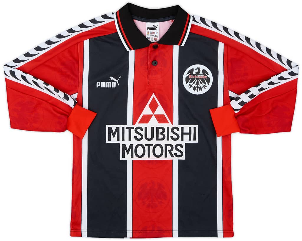 1996-98 Eintracht Frankfurt Home L/S Shirt - 9/10 - (XL.Boys)