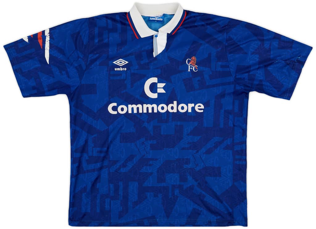 1991-93 Chelsea Home Shirt - 7/10 - (XL)