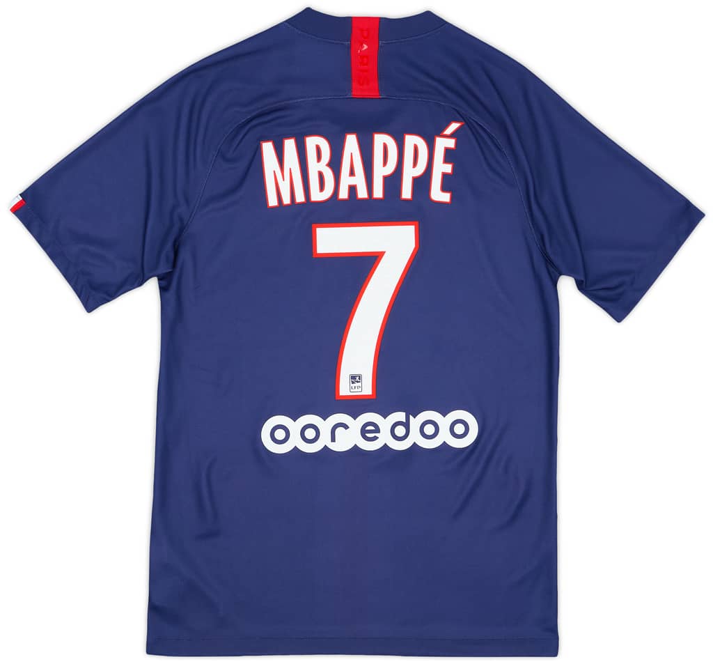 2019-20 Paris Saint-Germain Home Shirt Mbappe #7 - 8/10 - (S)
