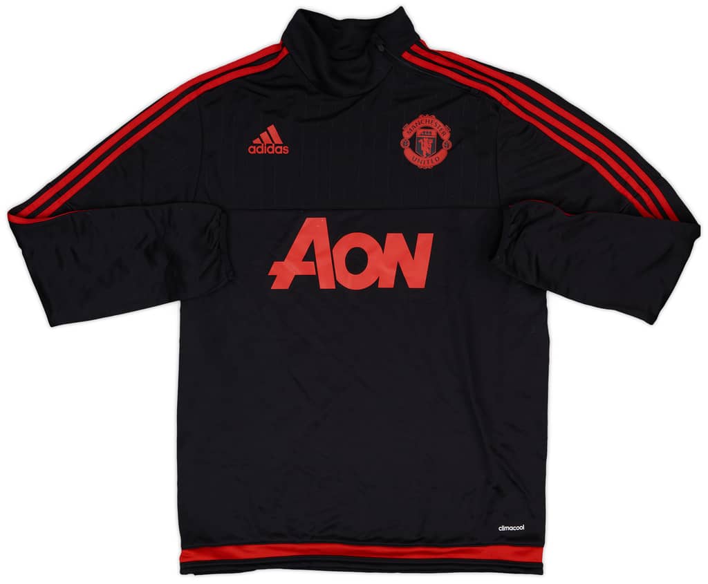 2015-16 Manchester United adidas 1/4 Zip Drill Top - 7/10 - (L)