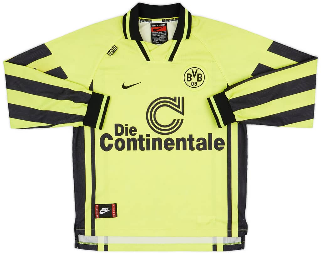 1996-97 Borussia Dortmund Home L/S Shirt - 7/10 - (M)