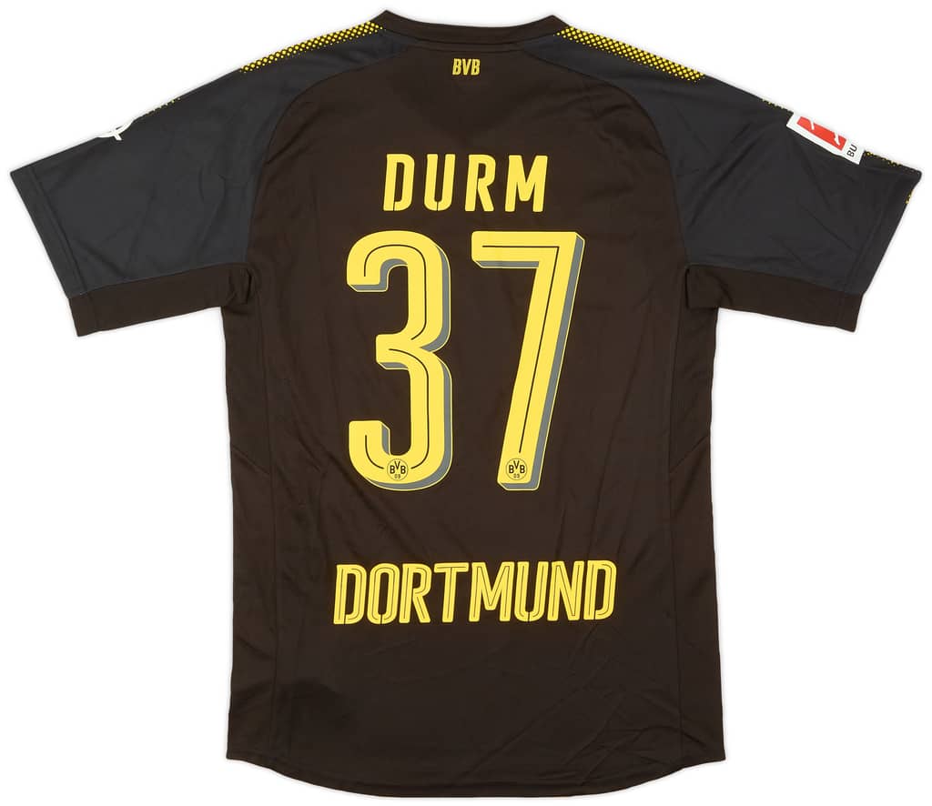 2017-18 Borussia Dortmund Away Authentic Shirt Durm #37 - 10/10 - (M)
