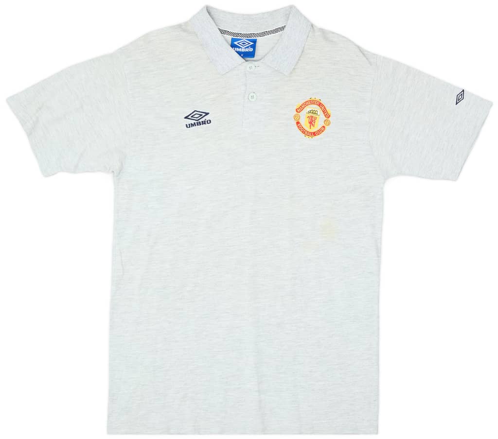 1996-97 Manchester United Umbro Polo Shirt - 9/10 - (M)