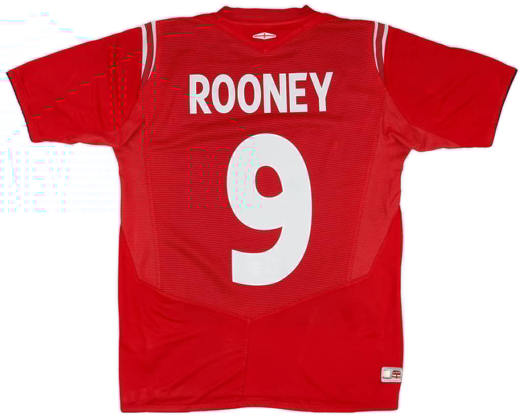 2004-06 England Away Shirt Rooney #9 - 9/10 - (S)