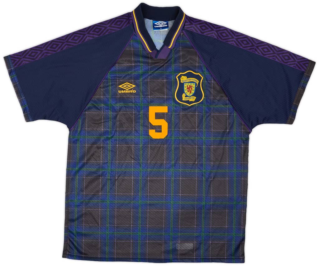 1994-96 Scotland Home Shirt Hendry #5 - 9/10 - (XL)