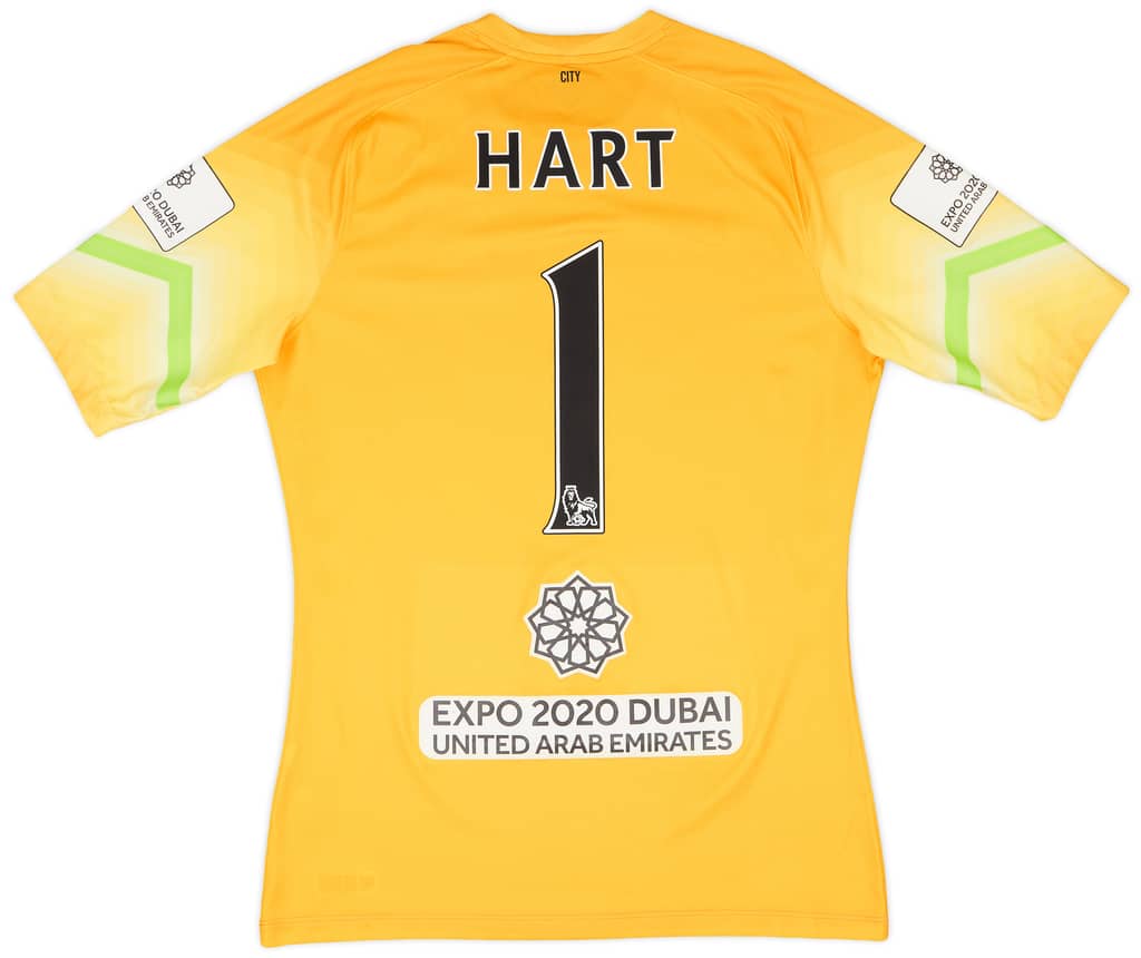 2014-15 Manchester City Match Issue GK Shirt Hart #1