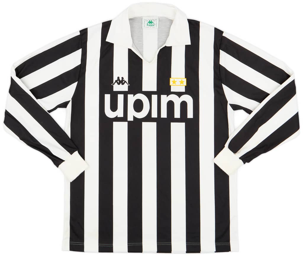 1989-90 Juventus Basic Home L/S Shirt - 9/10 - (L)