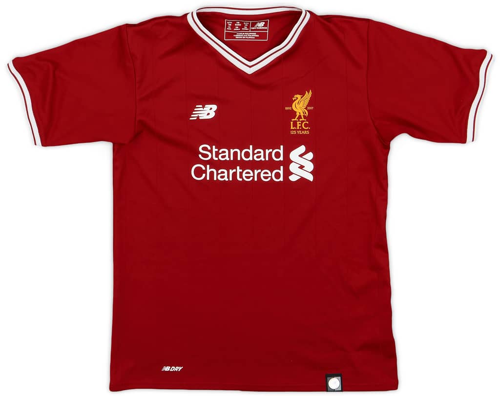 2017-18 Liverpool 125 Years Home Shirt - 9/10 - (6-7 Years)