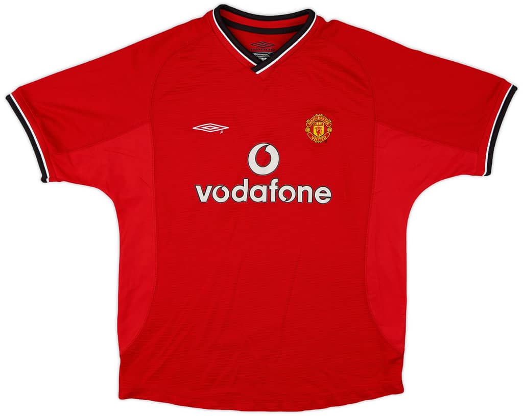 2000-02 Manchester United Home Shirt - 8/10 - (L.Boys)