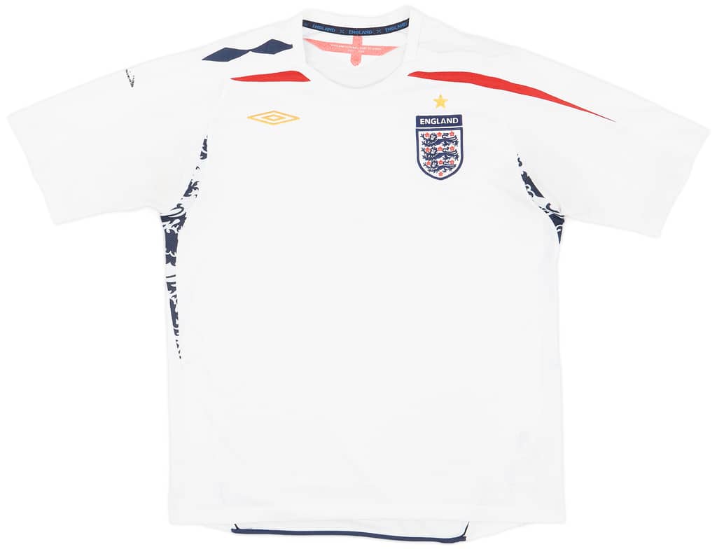 2007-09 England Home Shirt - 5/10 - (XL)