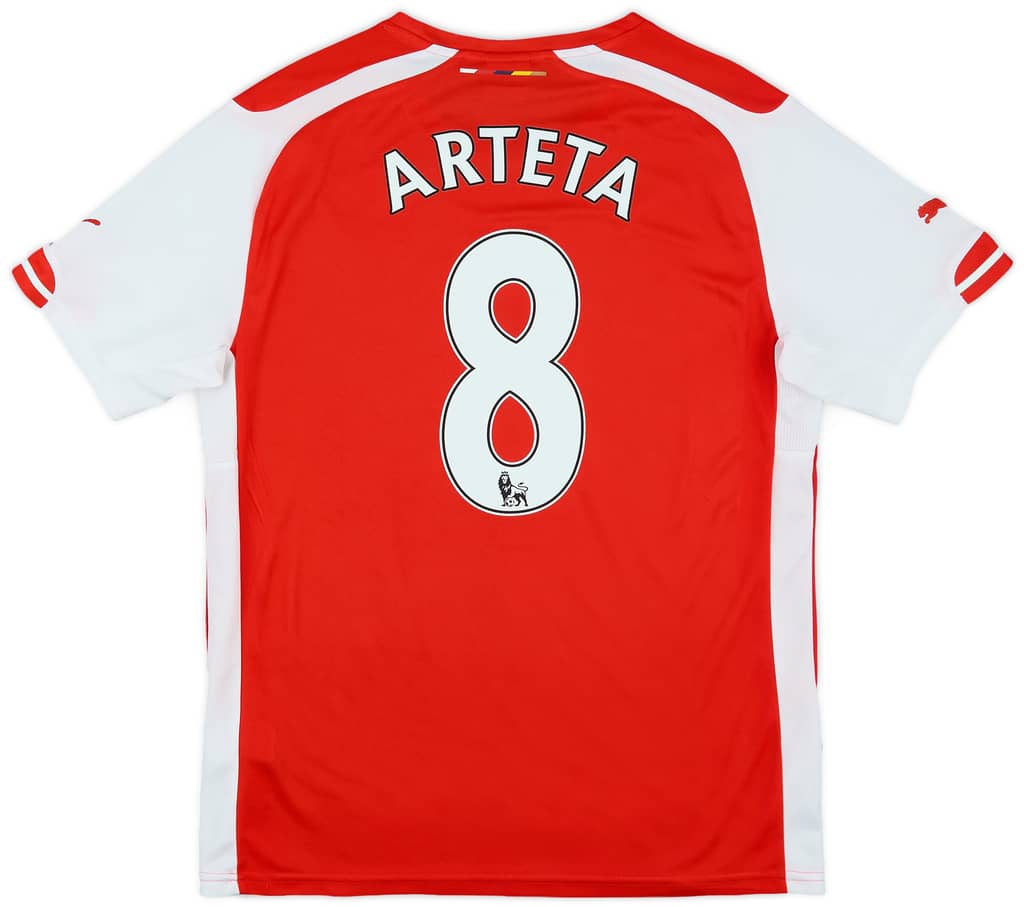 2014-15 Arsenal Home Shirt Arteta #8 - 6/10 - (S)