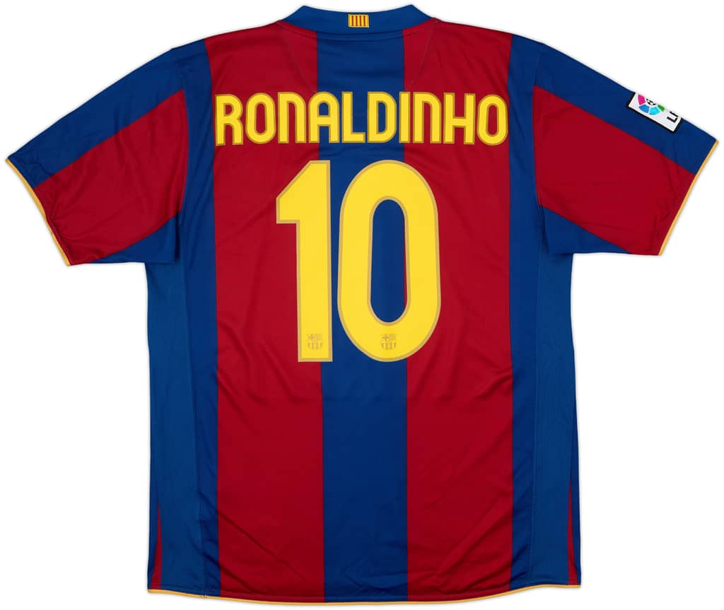 2007-08 Barcelona Home Shirt Ronaldinho #10 - 6/10 - (S)
