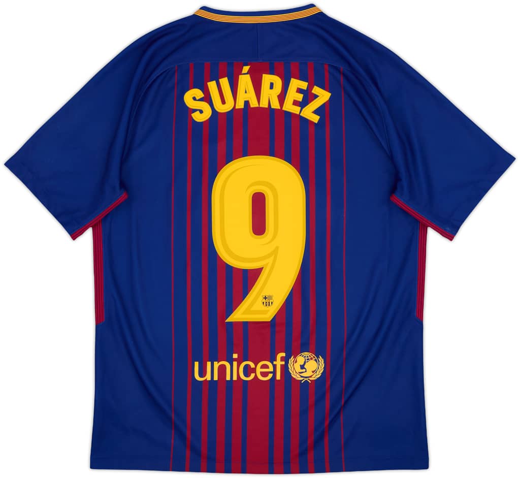 2017-18 Barcelona Home Shirt Suarez #9