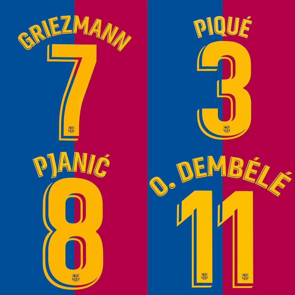 2018-21 Barcelona Home Name Set