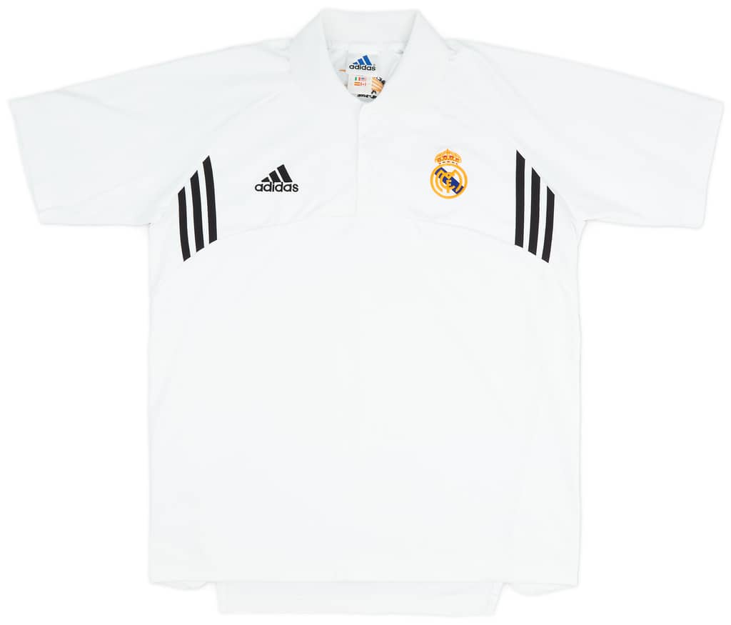 2002-03 Real Madrid Centenary adidas 1/4 Zip Polo Shirt - 9/10 - (M)