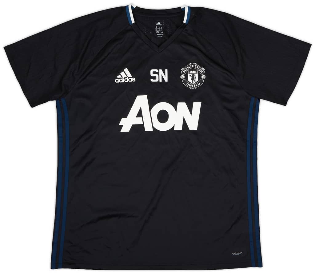 2016-17 Manchester United adidas Staff Issue Training Shirt 'SN' - 9/10 - (XL)