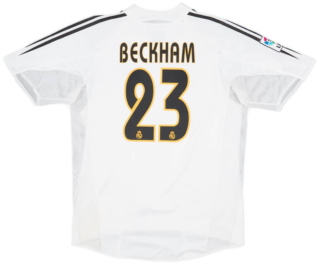 2004-05 Real Madrid Player Issue Home Shirt Beckham #23 - 8/10 - (L)