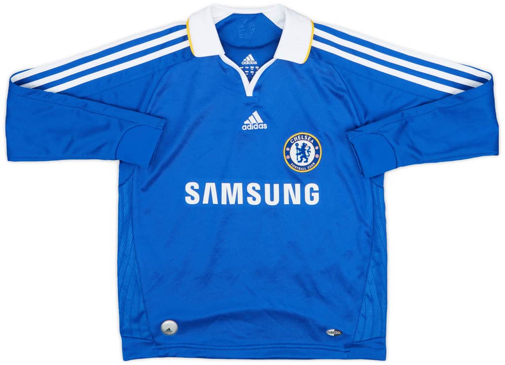 2008-09 Chelsea Home L/S Shirt J.Cole #10 - 8/10 - (S.Boys)
