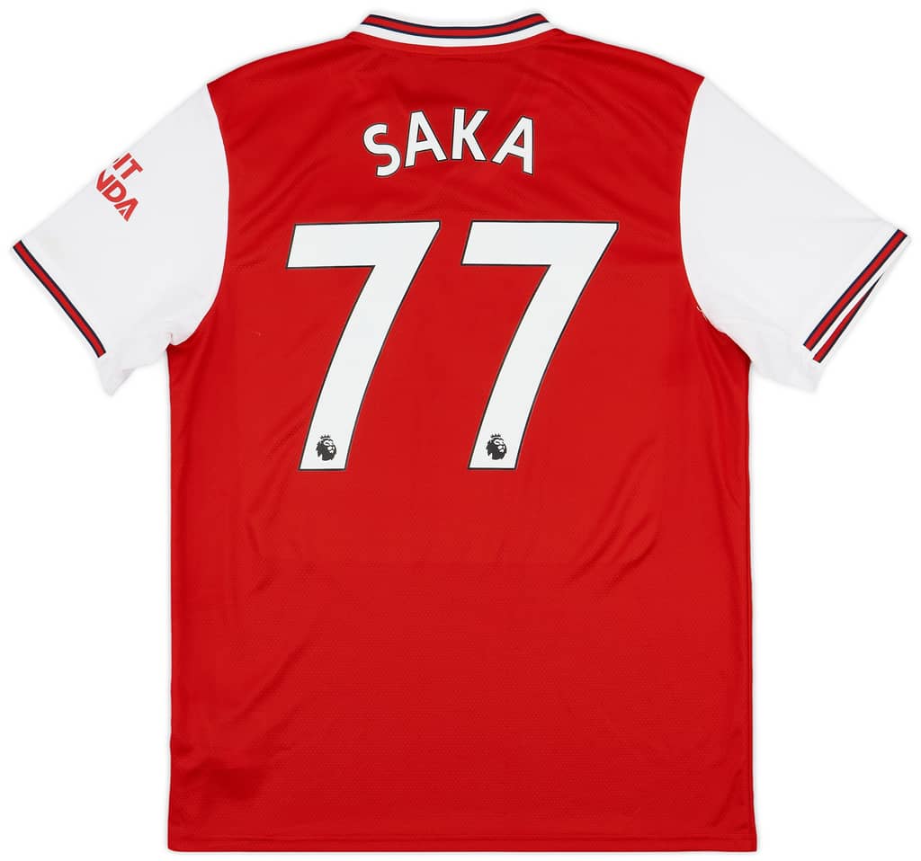 2019-20 Arsenal Home Shirt Saka #77 - 6/10 - (S)