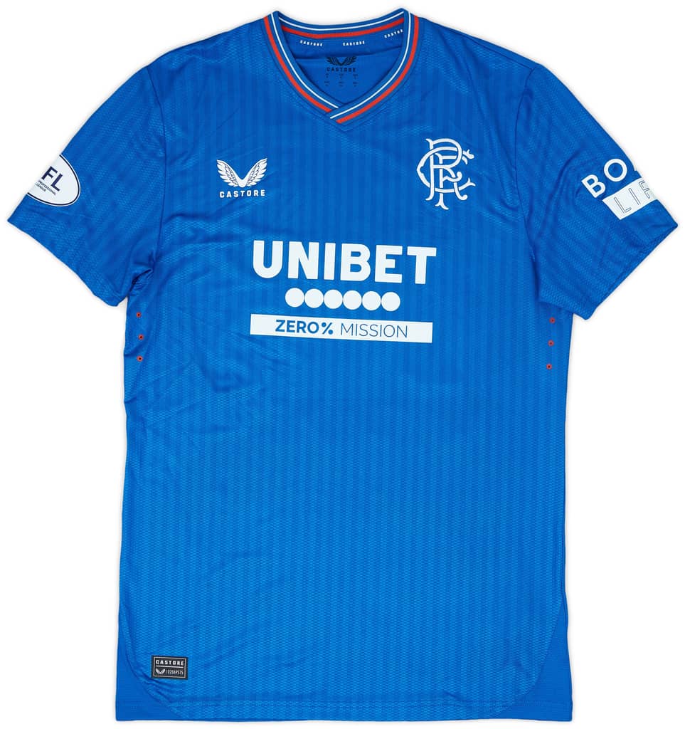 2023-24 Rangers Match Issue Home Shirt Wright #23