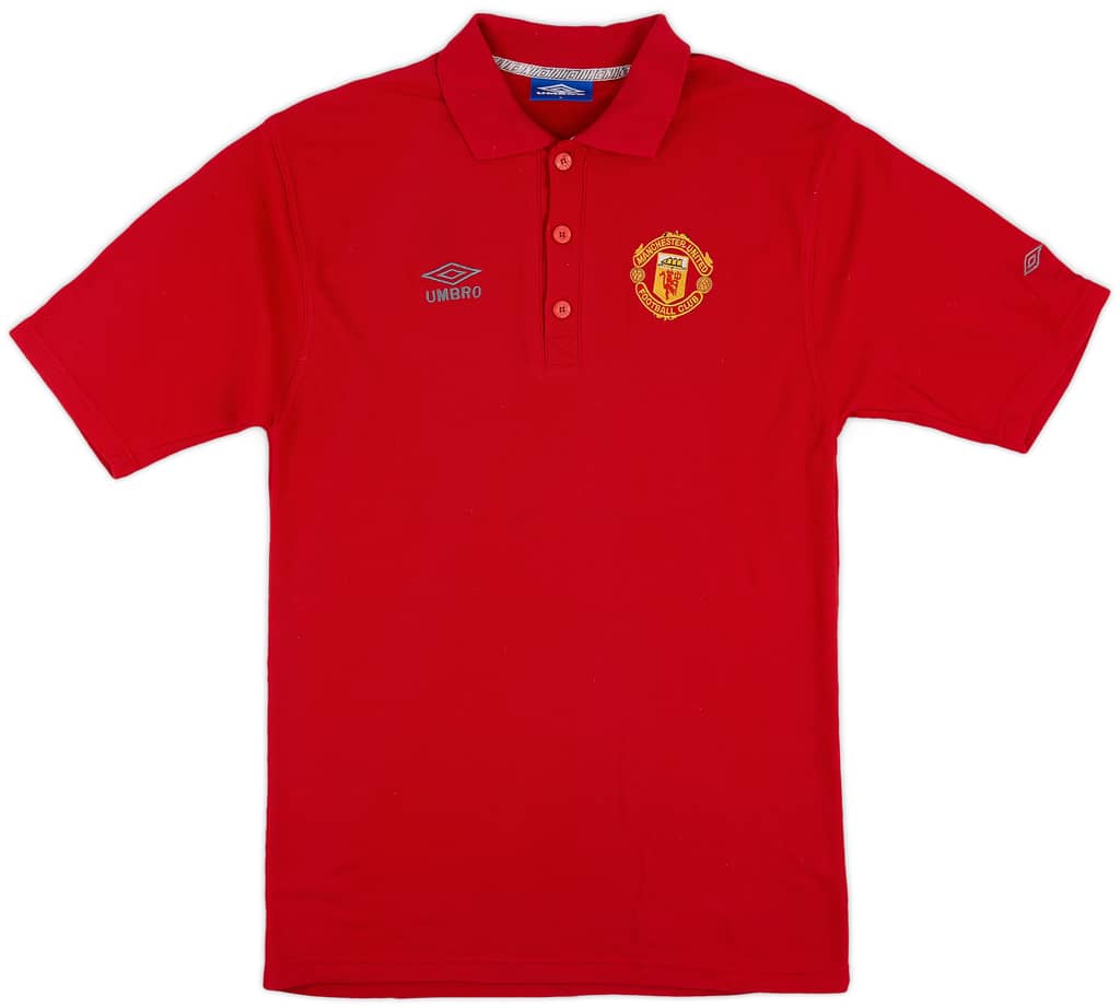 1996-97 Manchester United Umbro Polo Shirt - 8/10 - (L)