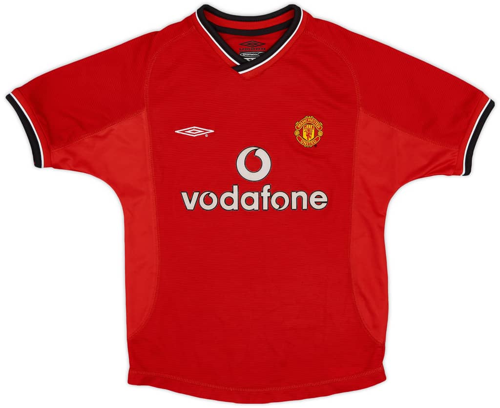 2000-02 Manchester United Home Shirt - 9/10 - (S.Boys)