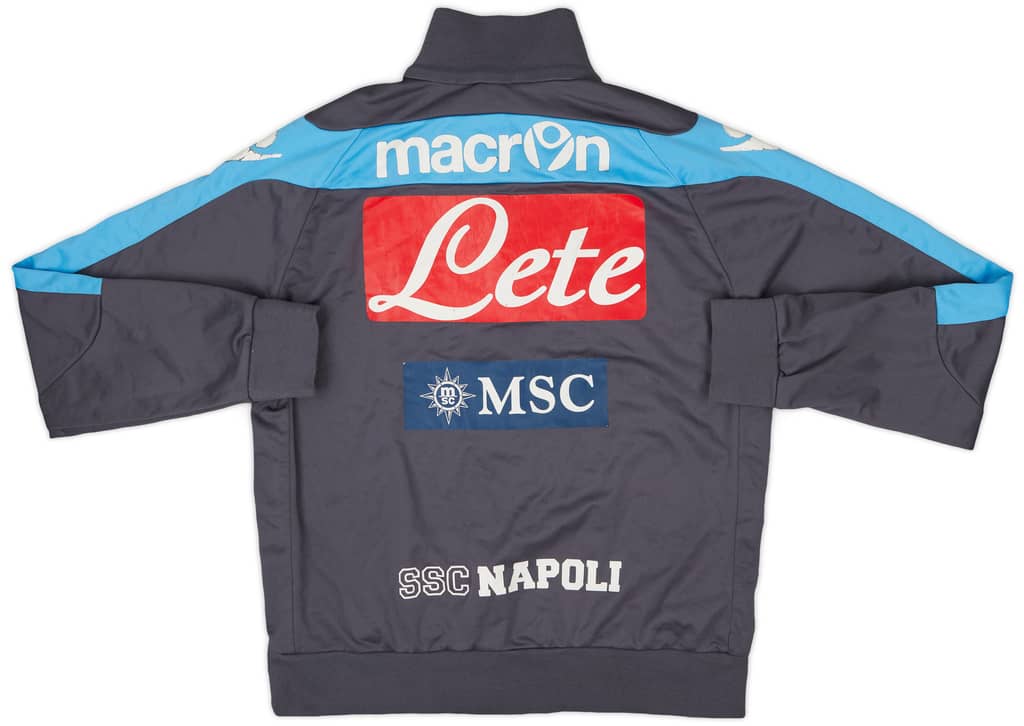 2013-14 Napoli Player Issue Macron 1/4 Zip Drill Top #37 - 5/10 - (M)