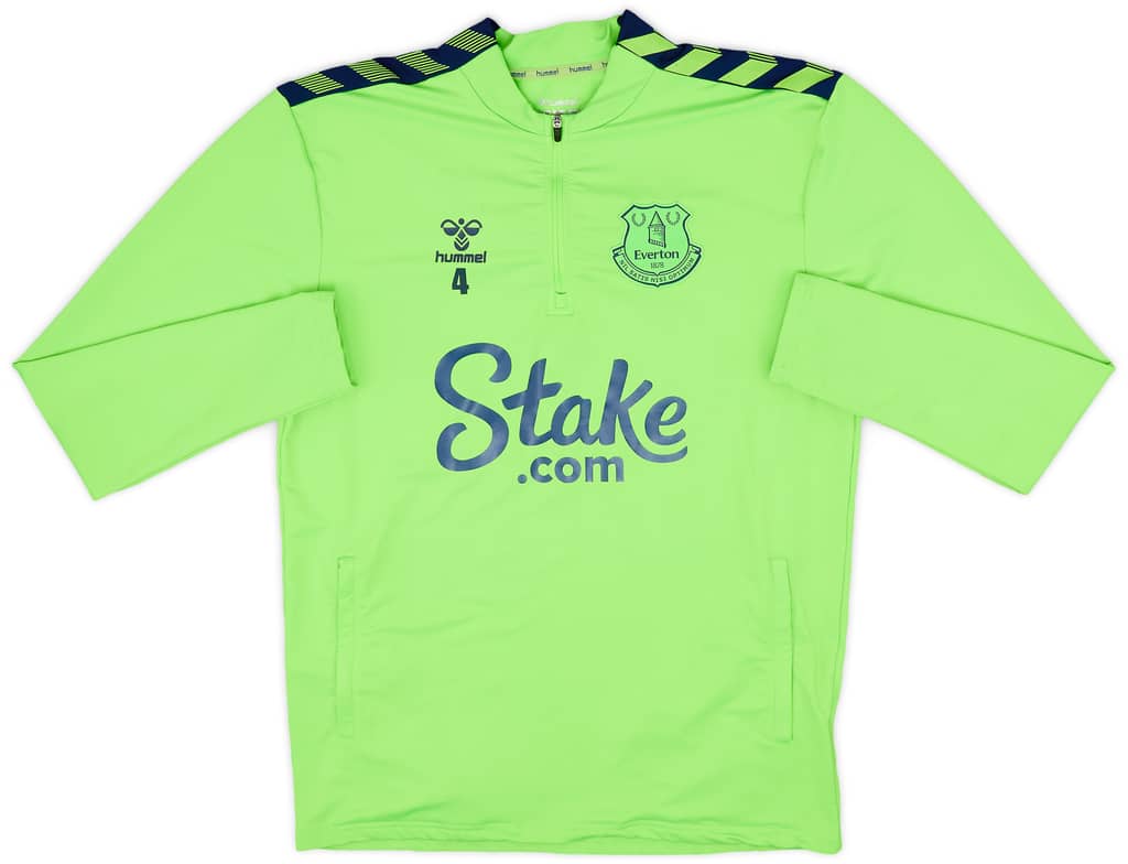 2022-23 Everton Hummel Player Issue 1/4 Zip Training Top #4 - 8/10 - (M)