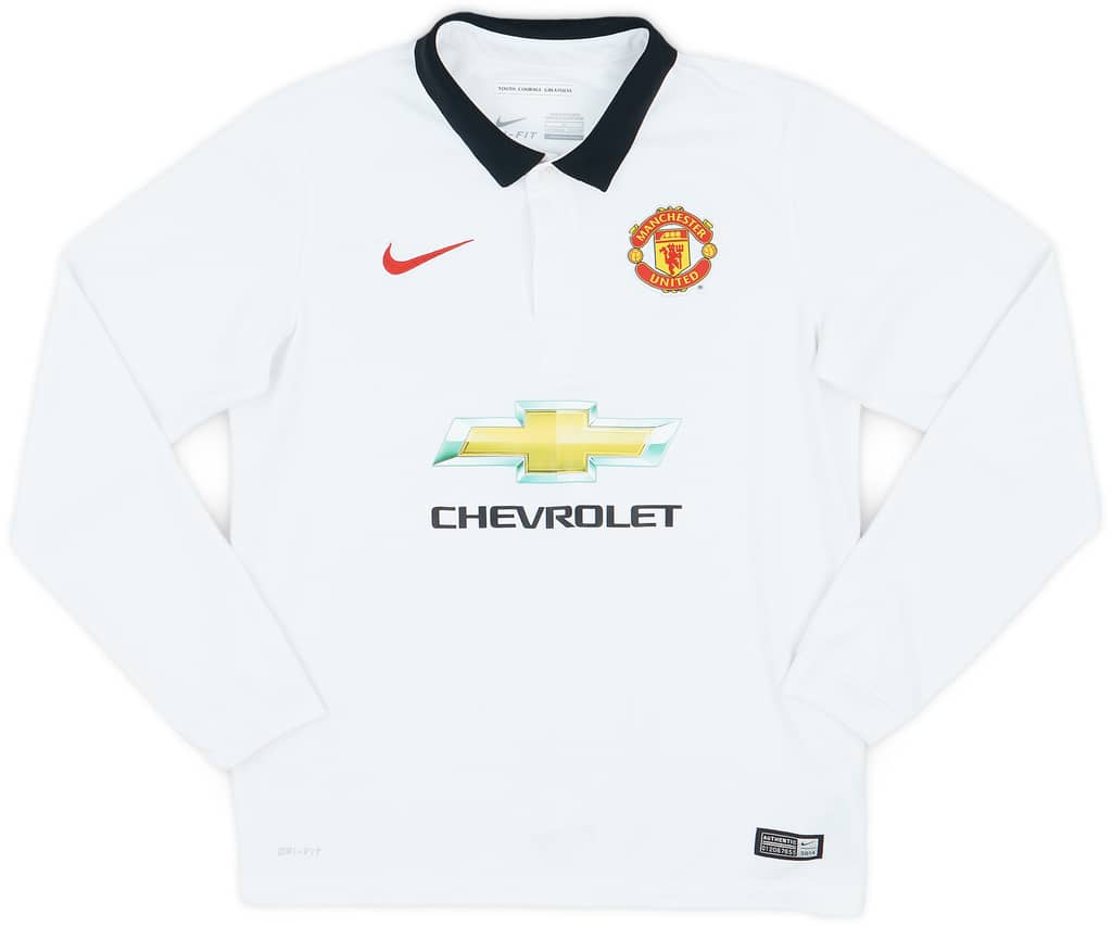 2014-15 Manchester United Away L/S Shirt - 6/10 - (L.Boys)