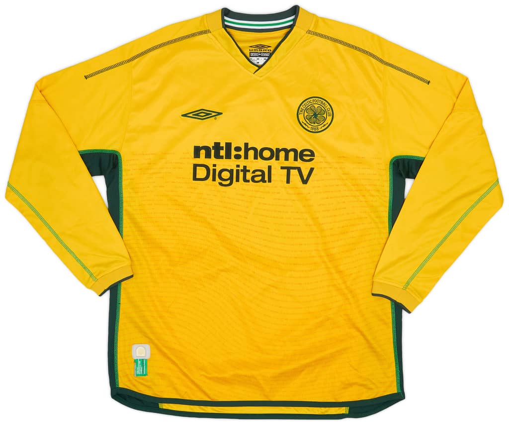 2002-03 Celtic Away L/S Shirt Larsson #7 - 7/10 - (L)