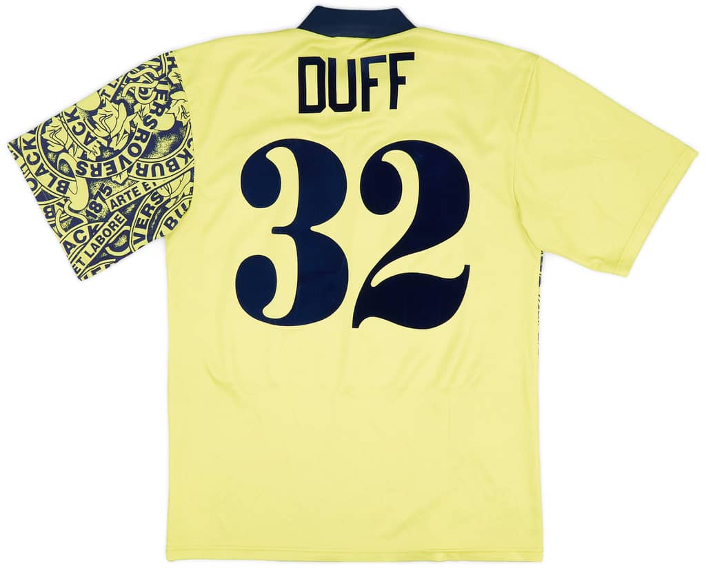 1996-97 Blackburn Away Shirt Duff #32- 8/10 - (M)