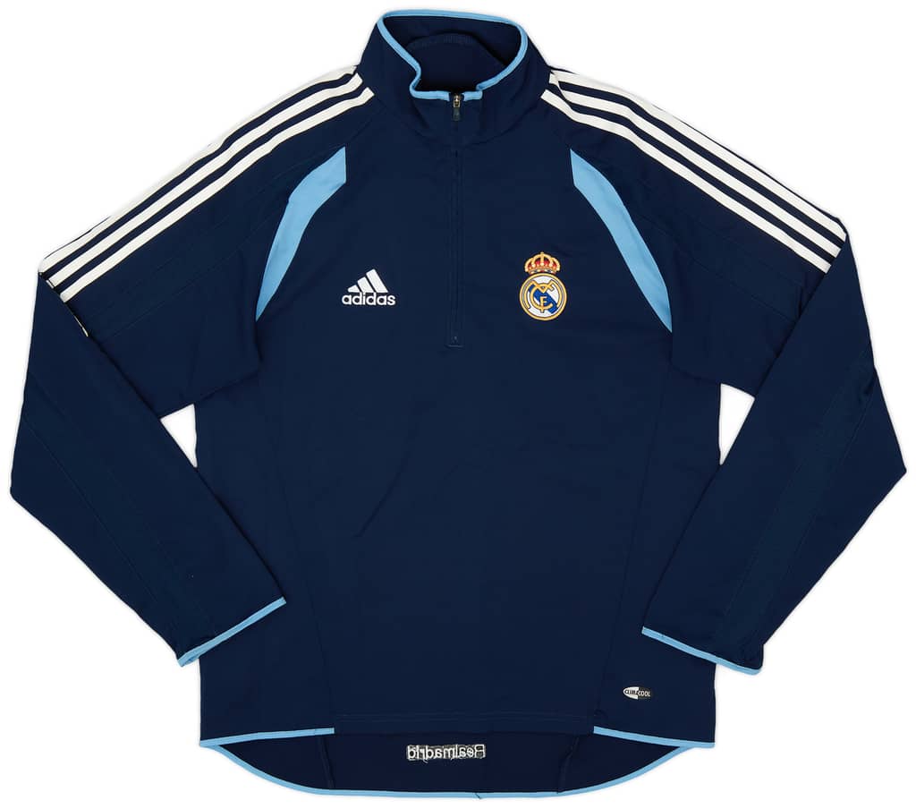 2005-06 Real Madrid adidas 1/4 Zip Drill Top - 9/10 - (S)