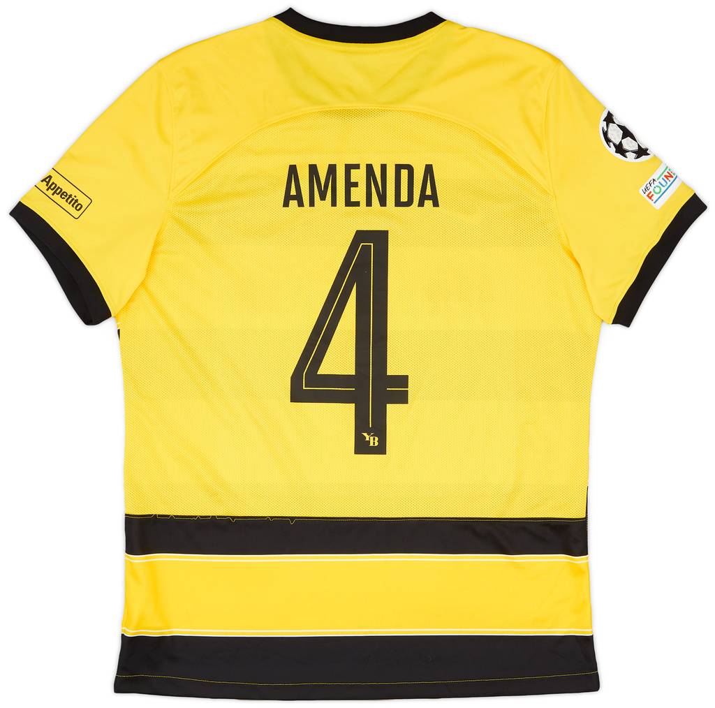 2023-24 Young Boys Match Issue Champions League Home Shirt Amenda #4