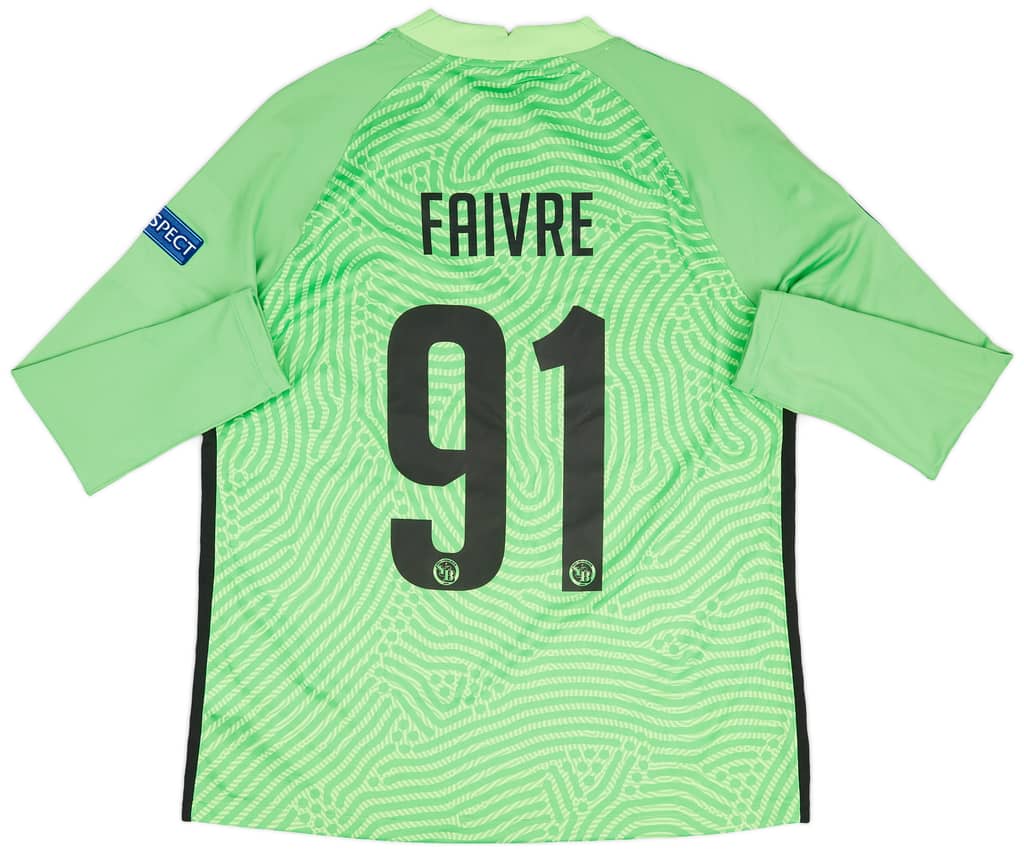 2020-21 Young Boys Match Issue Europa League GK Shirt Faivre #91