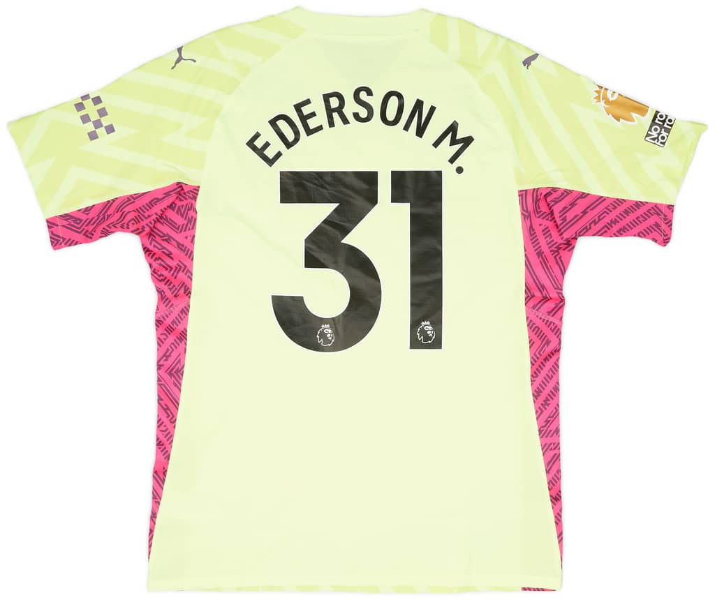 2023-24 Manchester City Match Issue GK Shirt Ederson M. #31