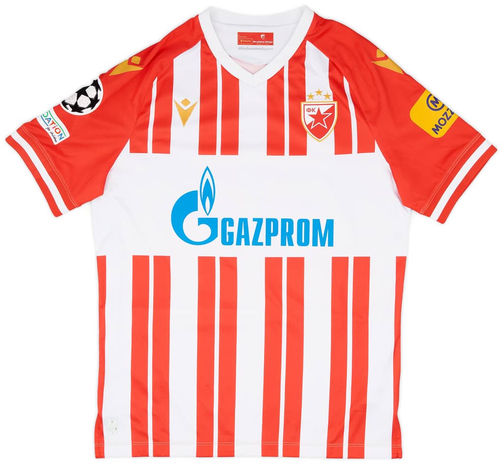 2023-24 Red Star Belgrade Match Issue Champions League Home Shirt Djiga #24