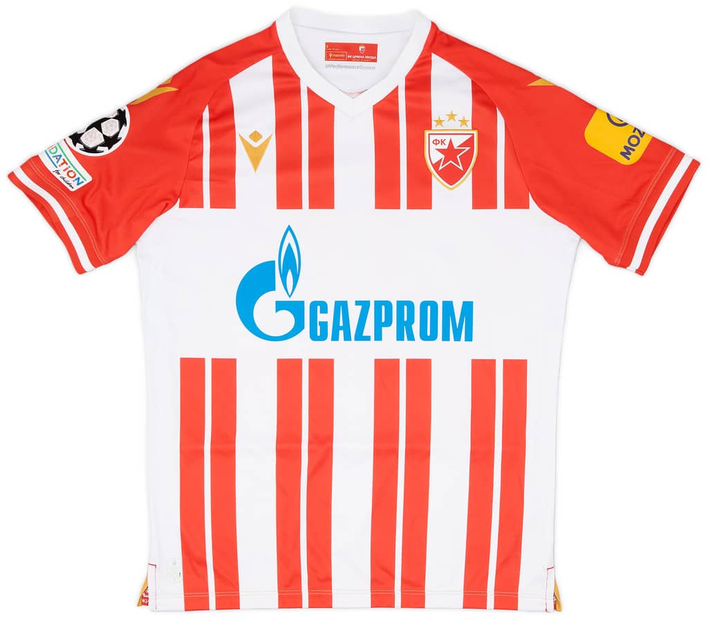 2023-24 Red Star Belgrade Match Issue Champions League Home Shirt Kangwa #20