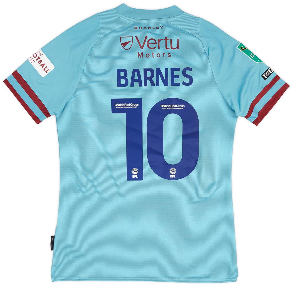 2022-23 Burnley Match Issue Carabao Cup Away Shirt Barnes #10