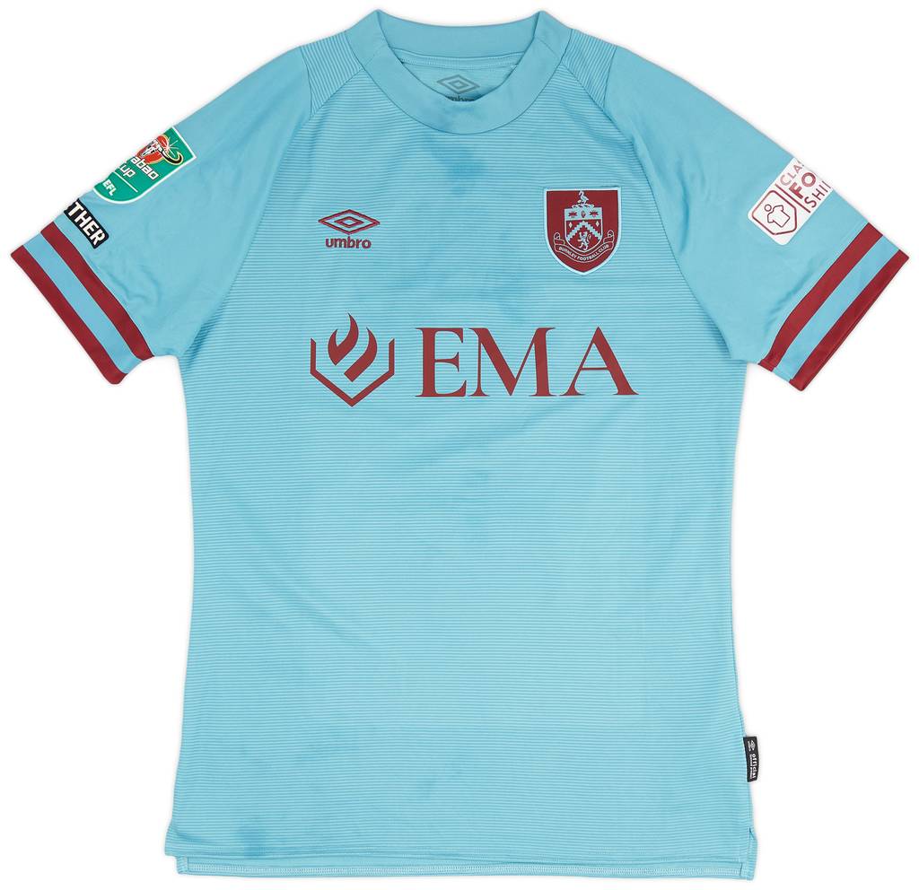 2022-23 Burnley Match Issue Carabao Cup Away Shirt Barnes #10