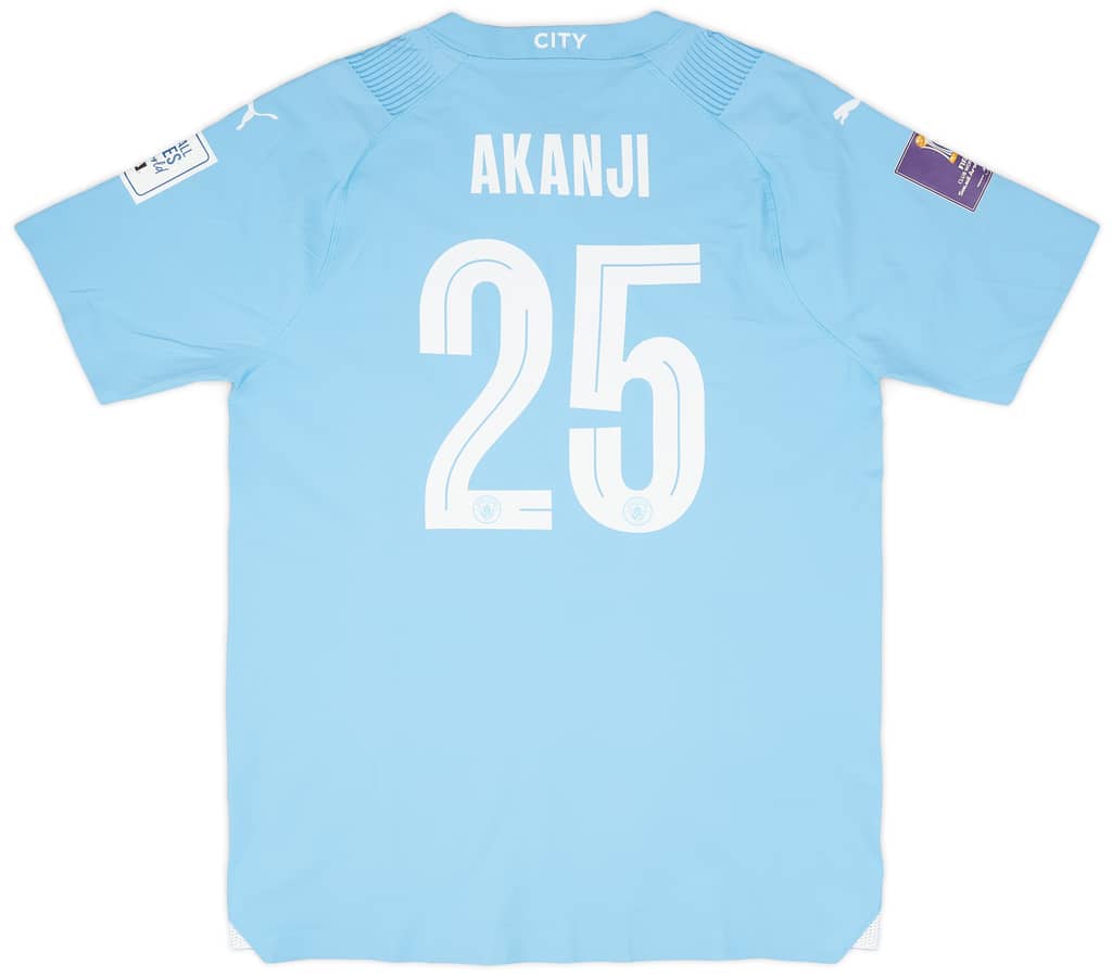 2023-24 Manchester City Match Issue Club World Cup Home Shirt Akanji #25