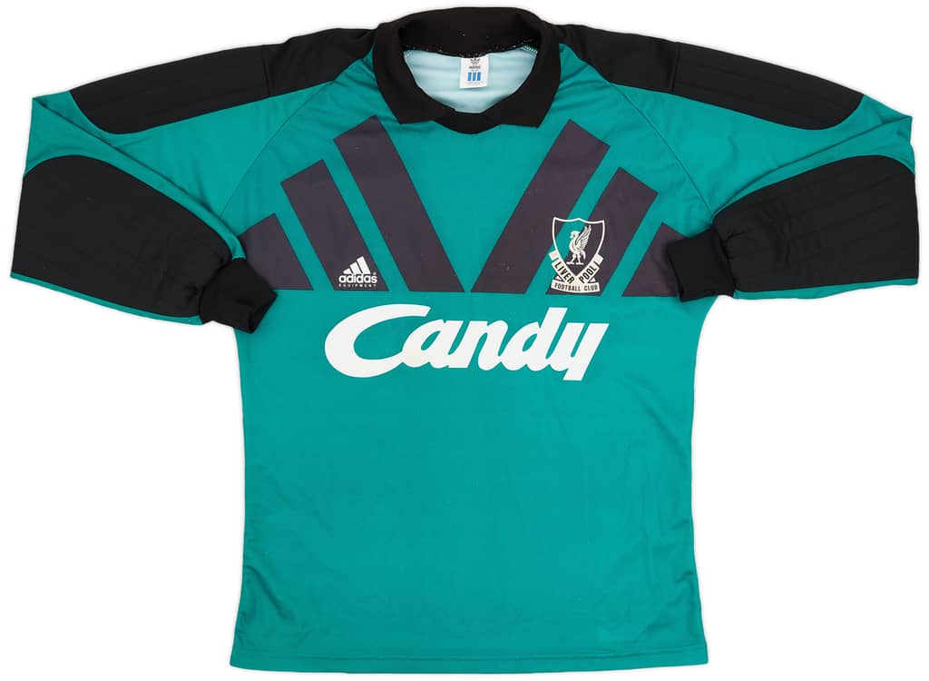 1991-92 Liverpool GK Shirt - 8/10 - (M)