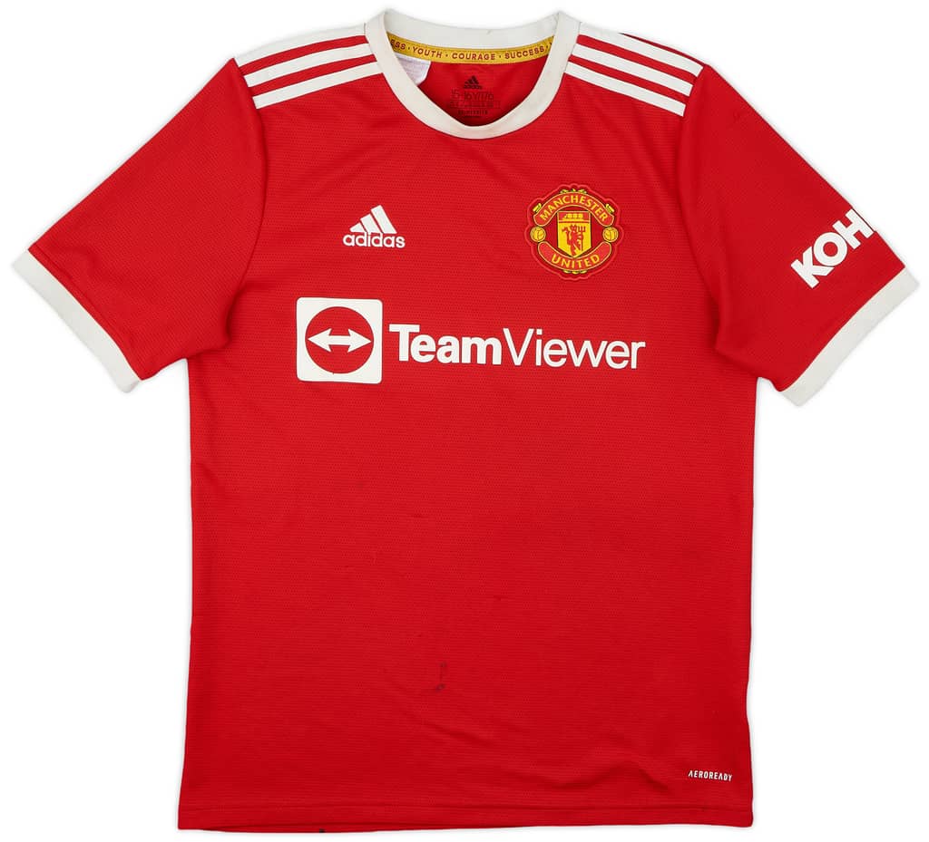 2021-22 Manchester United Home Shirt - 6/10 - (XL.Boys)