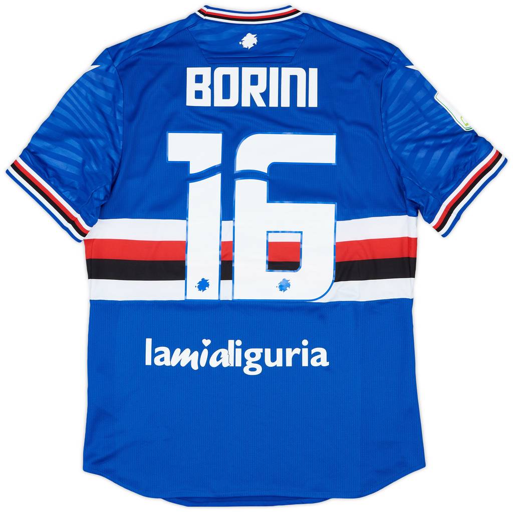 2023-24 Sampdoria Match Issue Home Shirt Borini #16