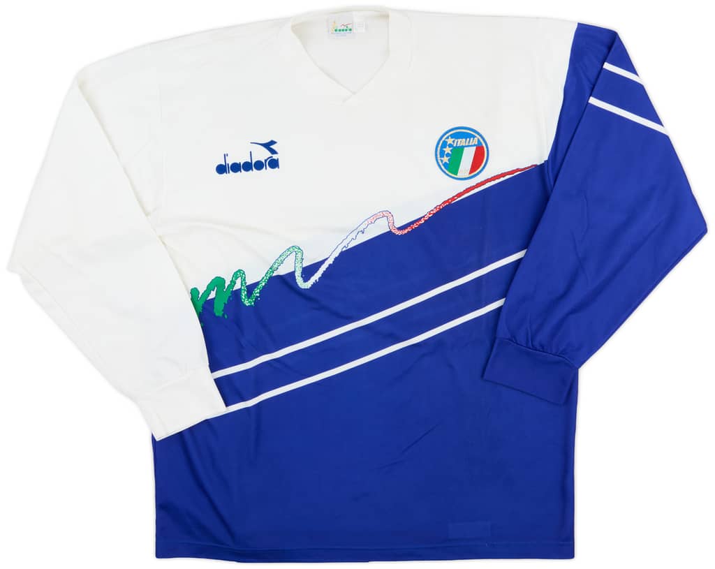 1990-92 Italy Diadora Training L/S Shirt - 8/10 - (L)