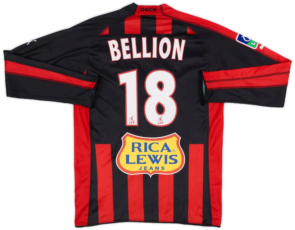 2005-06 Nice Match Issue Home Shirt Bellion #18