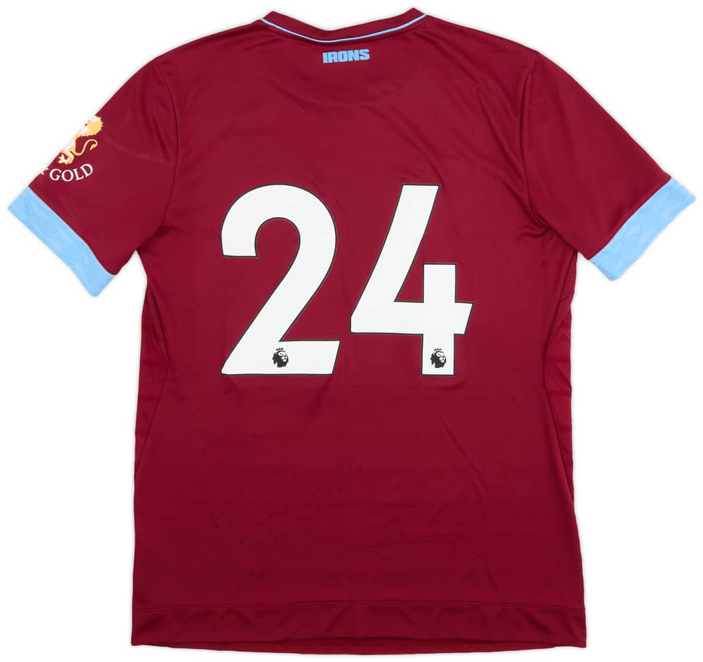 2018-19 West Ham Match Issue Home Shirt #24 (Diop)