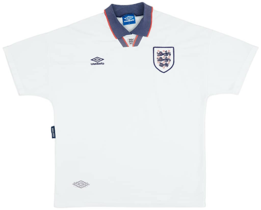 1993-95 England Home Shirt - 6/10 - (XL)