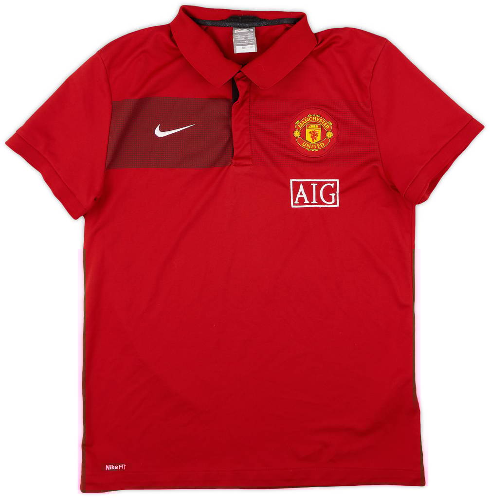 2009-10 Manchester United Nike Polo Shirt - 9/10 - (L)