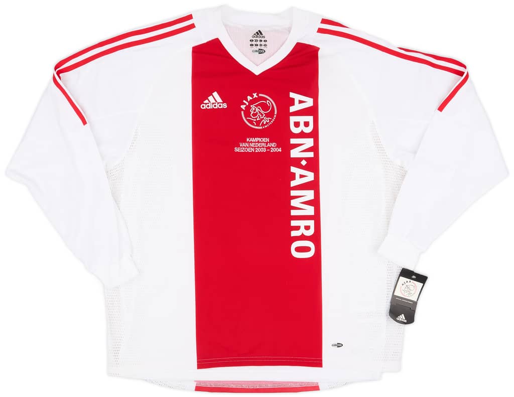 2003-04 Ajax Player Issue 'Kampioen' Home Shirt Sonck
