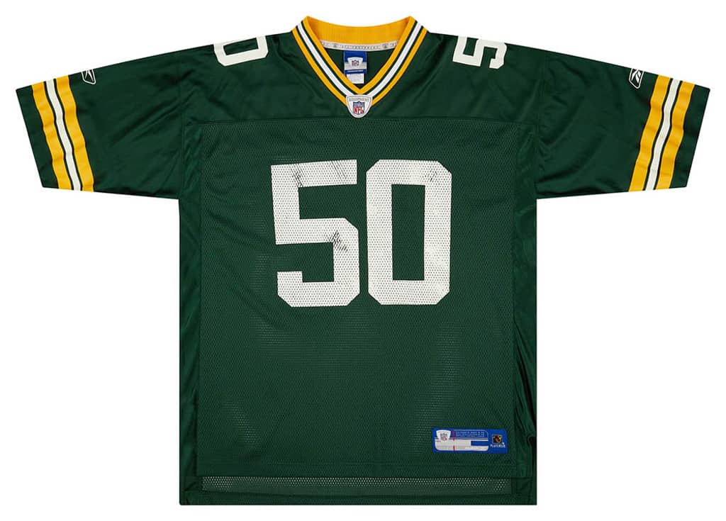 2006 Green Bay Packers Hawk #50 Reebok On Field Jersey (Home) XL